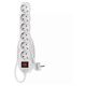 Prelungitor 6 posturi Emos, 2P+E, intrerupator, 1.5 metri, alb, 16A, P1621R