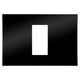Rama decorativa aparataj modular Comtec, rectangulara, 1M, negru, Stil premium, MF0012-16103
