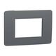 Rama decorativa aparataj modular Schneider, elipsa, 3M, gri inchis-negru, Noua Unica, NU270322