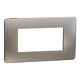 Rama decorativa aparataj modular Schneider, elipsa, 4M, aluminiu-negru, Noua Unica, NU270456M