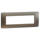 Rama decorativa aparataj modular Schneider, elipsa, 7M, bronz-negru, Noua Unica, NU270752M