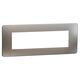 Rama decorativa aparataj modular Schneider, elipsa, 7M, aluminiu-alb, Noua Unica, NU270755M