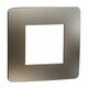 Rama decorativa aparataj modular Schneider, elipsa, 2M, bronz-bej, Noua Unica, NU280251M
