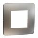 Rama decorativa aparataj modular Schneider, elipsa, 2M, aluminiu-alb, Noua Unica, NU280255M