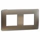 Rama decorativa aparataj modular Schneider, elipsa, 2x2M, bronz-negru, Noua Unica, NU280452M