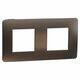 Rama decorativa aparataj modular Schneider, elipsa, 2x2M, grafit-negru, Noua Unica, NU280453M