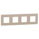 Rama decorativa aparataj modular Schneider, elipsa, 4x2M, nisipiu-alb, Noua Unica, NU280826