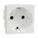 Priza modulara 2P+E Schneider, alb, 2M, 16A, Noua Unica, NU303618