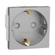 Priza modulara 2P+E Schneider, aluminiu, 2M, 16A, Noua Unica, NU303730