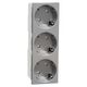 Priza modulara 2P+E Schneider, aluminiu, 6M, 16A, Noua Unica, NU307630