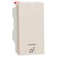 Intrerupator modular cu revenire Schneider, bej, cu simbol sonerie, cu LED, 1M, 10A, Noua Unica, NU310644CN