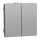 Intrerupator modular dublu Schneider, aluminiu, 2M, 10A, Noua Unica, NU321130