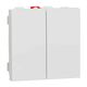 Intrerupator modular cap scara dublu Schneider, alb, 2M, 10A, Noua Unica, NU321318