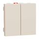 Intrerupator modular cap scara dublu Schneider, bej, 2M, 10A, Noua Unica, NU321344