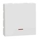 Intrerupator modular bipolar Schneider, alb, cu LED, 2M, Noua Unica, NU323218S