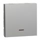 Intrerupator modular bipolar Schneider, aluminiu, cu LED, 2M, Noua Unica, NU323230S