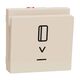 Intrerupator modular cu cartela Schneider, bej, 2M, Noua Unica, NU328344