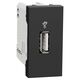 Priza modulara USB Schneider, antracit, 1M, Noua Unica, NU342954