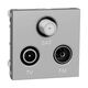 Priza modulara TV-RD-SAT Schneider, individuala, aluminiu, 2M, Noua Unica, NU345030
