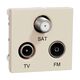 Priza modulara TV-RD-SAT Schneider, individuala, bej, 2M, Noua Unica, NU345044