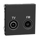 Priza modulara TV-RD Schneider, individuala, antracit, 2M, Noua Unica, NU345154