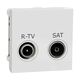Priza modulara TV-RD-SAT Schneider, individuala, alb, 2M, Noua Unica, NU345418