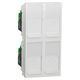 Priza modulara UTP RJ45 Schneider, 4xRJ45, cat.6a, alb, 4M, Noua Unica, NU348518
