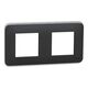 Rama decorativa aparataj modular Schneider, elipsa, 2x2M, antracit, Noua Unica, NU400454