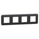 Rama decorativa aparataj modular Schneider, elipsa, 4x2M, antracit, Noua Unica, NU400854