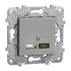Priza modulara USB Schneider, aluminiu, 2M, dubla, incarcare rapida, tip A/C, Noua Unica, NU501330