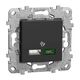 Priza modulara USB Schneider, antracit, 2M, dubla, incarcare rapida, tip A/C, Noua Unica, NU501354