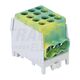 Clema de derivatie Tracon, 3P, fixare pe sina DIN, 16/25mmp, galben/verde, FLECU-25-16-3ZS
