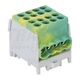 Clema de derivatie Tracon, 4P, fixare pe sina DIN, 16/25mmp, galben/verde, FLECU-25-16-4ZS