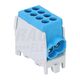 Clema de derivatie Tracon, 2P, fixare pe sina DIN, 25/25mmp, albastru, FLECU-25-25-2K