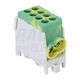 Clema de derivatie Tracon, 2P, fixare pe sina DIN, 25/25mmp, galben/verde, FLECU-25-25-2ZS