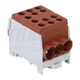 Clema de derivatie Tracon, 3P, fixare pe sina DIN, 25/35mmp, maro, FLECU-35-25-3B