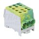 Clema de derivatie Tracon, 3P, fixare pe sina DIN, 25/35mmp, galben/verde, FLECU-35-25-3ZS