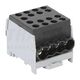 Clema de derivatie Tracon, 4P, fixare pe sina DIN, 25/35mmp, negru, FLECU-35-25-4F