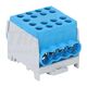 Clema de derivatie Tracon, 4P, fixare pe sina DIN, 25/35mmp, albastru, FLECU-35-25-4K