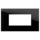 Rama decorativa aparataj modular TEM, rectangulara, 4M, negru, Edge, OG40GDM