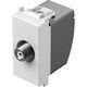 Priza modulara SAT TEM, de capat, alb mat, 1M, Modul, KM16MW
