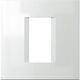Rama decorativa aparataj modular TEM, rectangulara, 1M, alb mat, Line, OL10MW