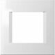 Rama decorativa aparataj modular TEM, rectangulara, 2M, alb mat, Line, OL20MW