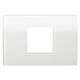 Rama decorativa aparataj modular TEM, rectangulara, 2/3M, alb, Pure, OP23GL