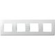 Rama decorativa aparataj modular TEM, elipsa, 4X2M, alb mat, Soft, OS28MW