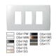 Rama decorativa aparataj modular TEM, rectangulara, 3x1M, antracit, Line, OS41AT