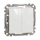 Mecanism intrerupator dublu 10A Schneider, incastrat, alb, Sedna Design, SDD111105