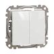 Mecanism intrerupator dublu cap scara Schneider, incastrat, alb, Sedna Design, SDD111108