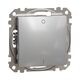 Mecanism intrerupator bipolar cu simbol Schneider, incastrat, aluminiu, Sedna Design, SDD113102