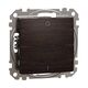 Mecanism intrerupator bipolar cu simbol Schneider, incastrat, wenge, Sedna Design, SDD181102
